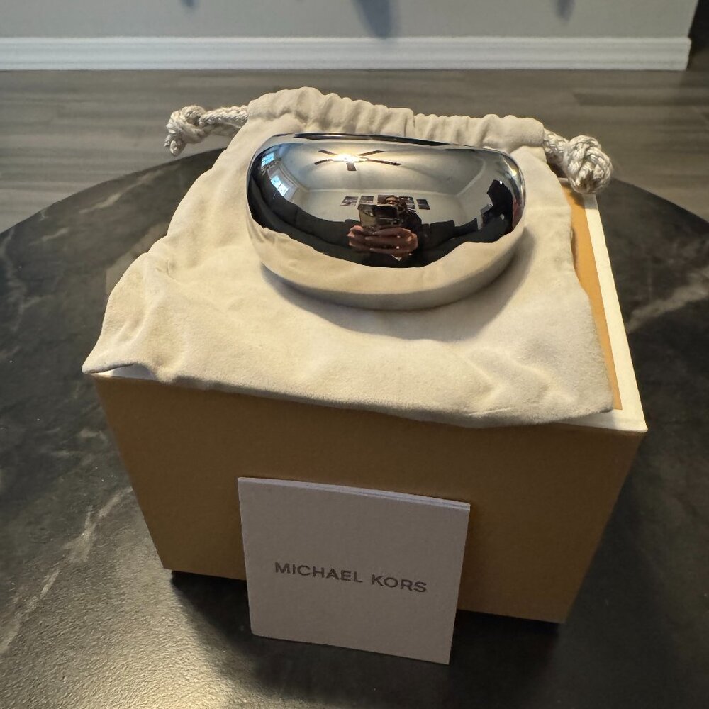 New w/o Tags MICHAEL KORS Large Precious Metal-Plated Brass Bubble Cuff